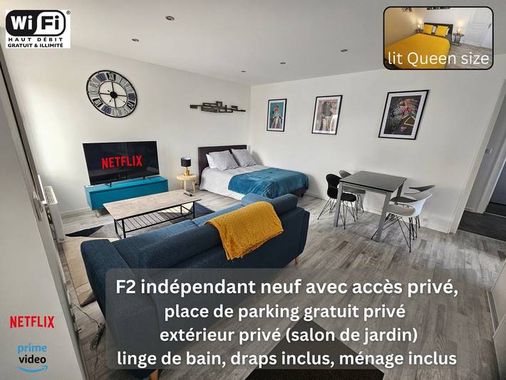 Appartement de vacances pour 6 personnes, avec jardin et terrasse