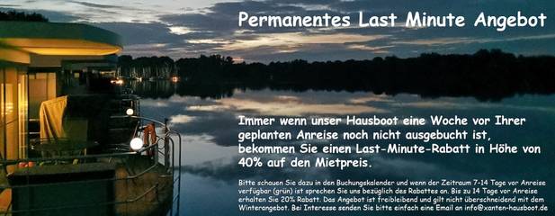Hausboot für 4 Personen, mit Seeblick und Garten sowie Ausblick und Balkon in Deutschland