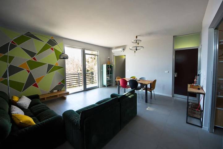 Ferienhaus für 5 Personen, mit Balkon und Garten