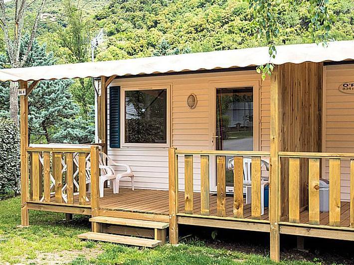 Mobil home pour 2 personnes, avec bassin pour enfant - 1