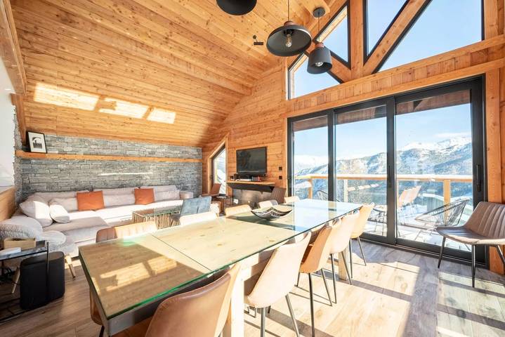Chalet pour 16 personnes, avec balcon et sauna à Pra-Loup - 2