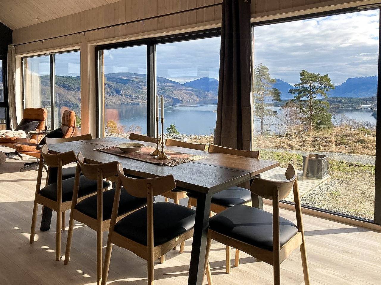 Panorama-Hütte mit Meerblick auf Randøy in Hjelmeland