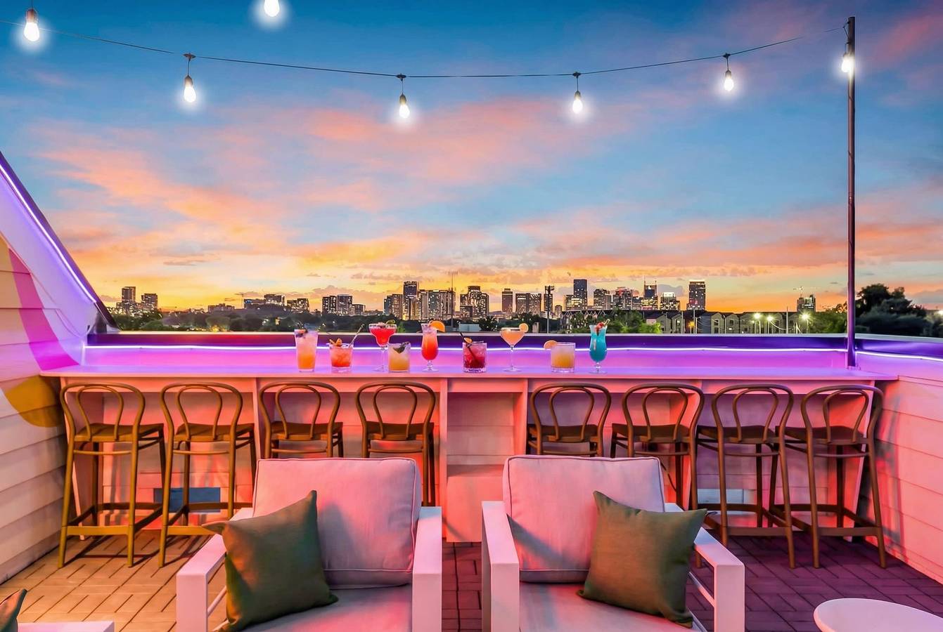 Hip Rooftop Deck Game Room in Downtown Nashville in Nashville, Tennessee