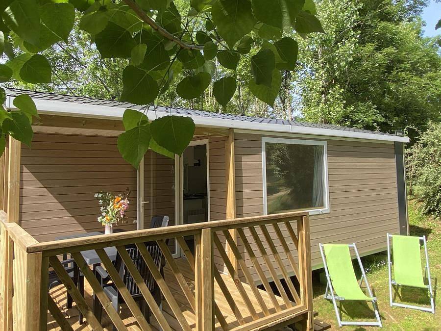 Camping L'Offrerie - Dordogne - Périgord noir - Mobilhome 4 personas - Mobil-home Premium Loggia, 32 m², 2 dormitorios - Llegada los sábados en julio y agosto in Rouffignac-Saint-Cernin-de-Reilhac, Périgord Noir