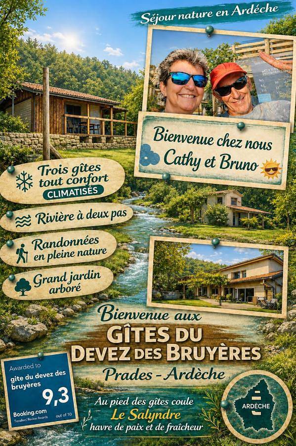 Location de vacances pour 4 personnes, avec Terrasse ainsi que Jardin et Vue à Prades (Rhône-Alps)
