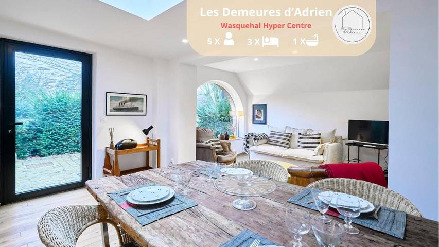 Gîte pour 5 personnes, avec terrasse à Wasquehal