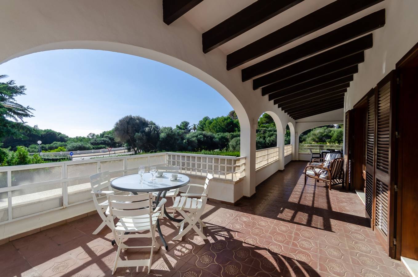 Wunderschöne Villa "Villa Las Palmeras" mit Meerblick, Pool, Wlan, A/C, Garten & Terrasse in Binibeca, Sant Lluís
