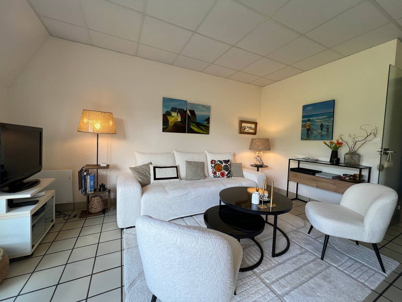 Appartement entier, Maisonette « Ker Envor » avec piscine partagée, terrasse privée et Wi-Fi in Golf de Saint-Samson, Pleumeur-Bodou