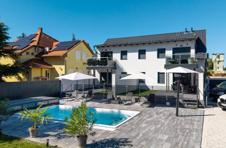 Ferienwohnung für 4 Personen, mit Pool und Garten, mit Haustier in Balatonboglar