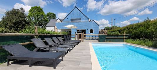 Gîte pour 15 personnes, animaux acceptés à Marcey-les-Grèves