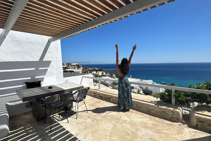 Apartment for 2 people, with balcony and pool in Mykonos