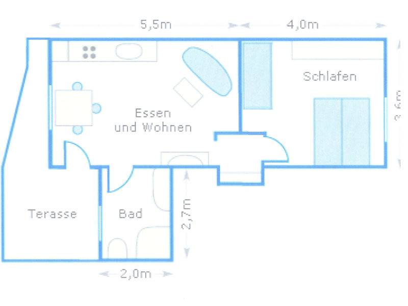 Ganze Ferienwohnung, Haus Encore - 2-Raum-Fewo in Büsum, Dithmarschen