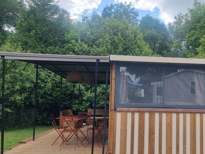 Flower Camping de La Grande Lande - Safarizelt 6 personen - Chalet Toilé Prémium in Moëlan-sur-Mer, Quimper und Umgebung