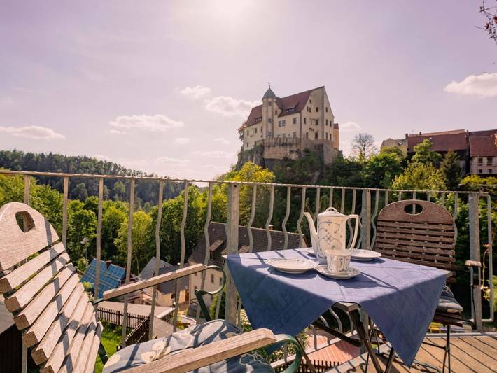 Ferienwohnung für 3 Personen, mit Balkon und Terrasse in Hohnstein