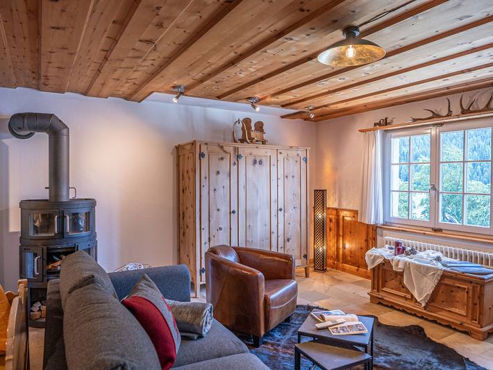 Ferienwohnung für 2 Personen, mit Terrasse und Garten sowie Seeblick und Ausblick in Graubünden - 2