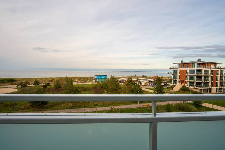Ferienwohnung für 4 Personen, mit Meerblick und Balkon sowie Sauna