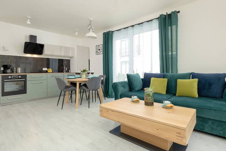 Apartament wakacyjny dla 4 osób, z Ogród i Basen w Łukęcin