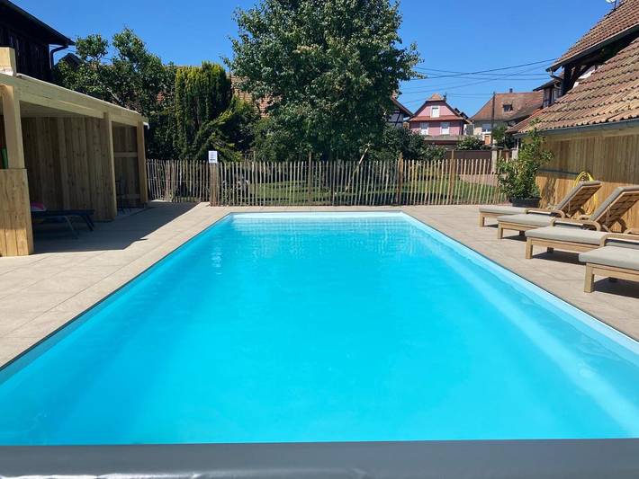 Gîte pour 4 personnes, avec Terrasse ainsi que Jardin et Piscine dans Diebolsheim - 2