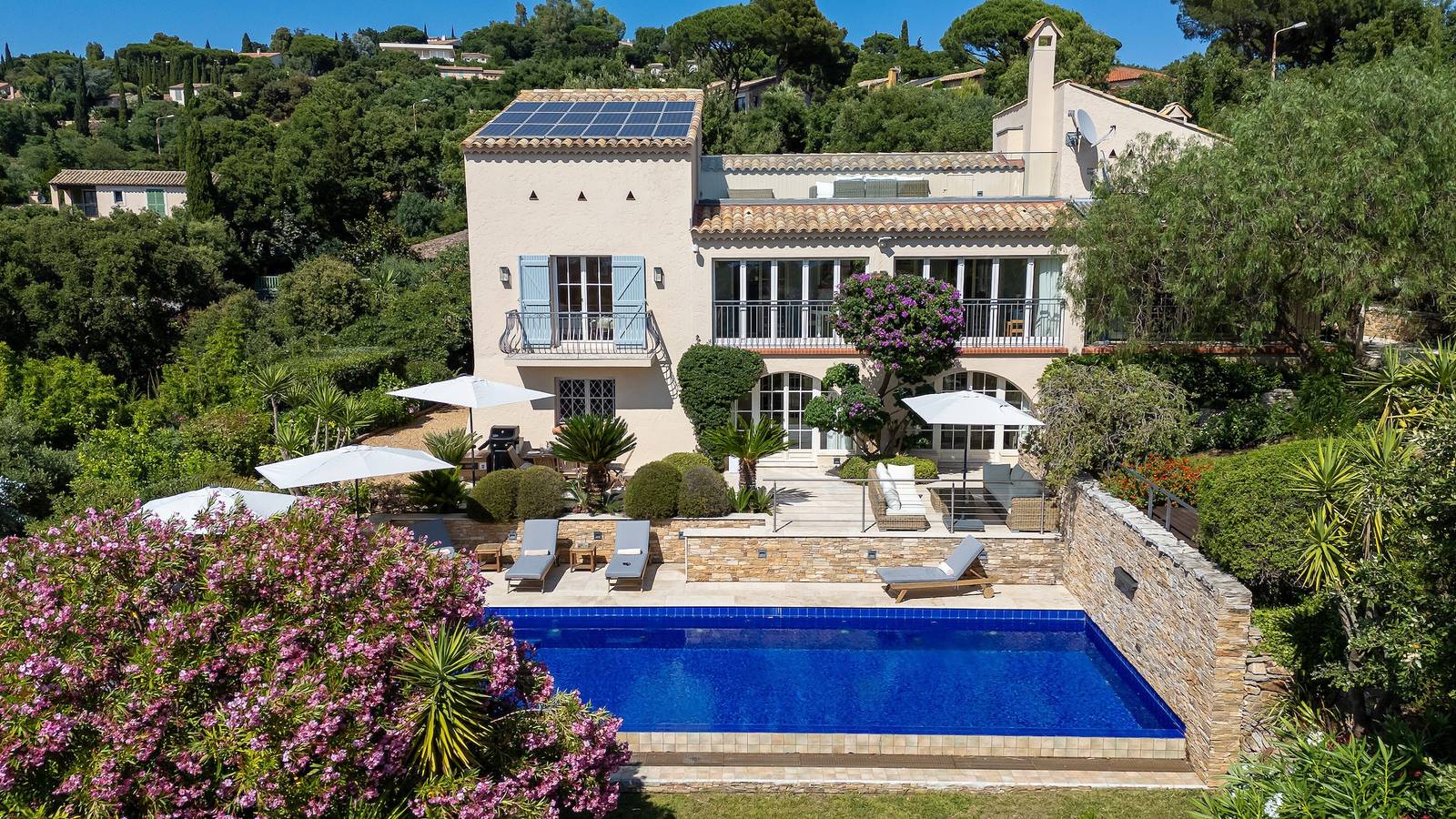 Villa mit Pool, Meer- und Weinbergblick in La Croix-Valmer in La Croix-Valmer, Parc national Port-Cros