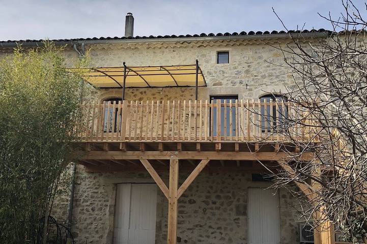 Cortijo del siglo XVIII clasificado 3 estrellas - Piscina y jardín in Lagorce, Ardèche