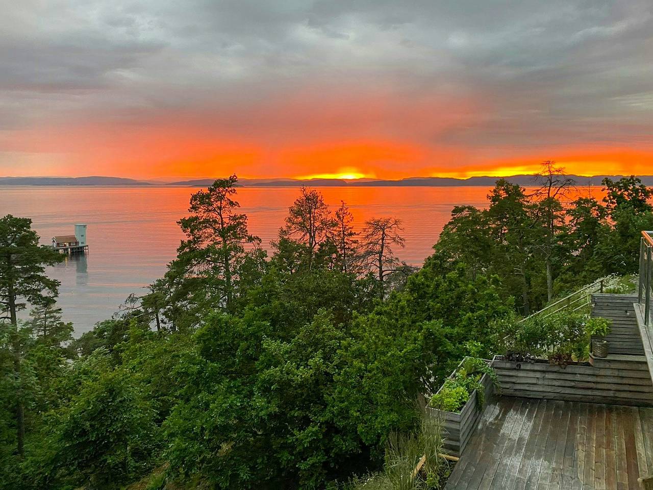 Haus mit Fitnessraum und Gartenweg auf Jeløya in Moss