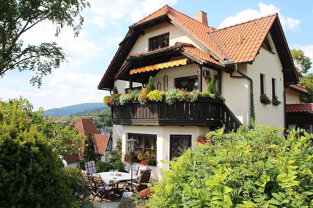 Ganze Wohnung, Komfortable Ferienwohnung mit Panoramablick auf die Berge und in die Landschaft in Frankenblick, Region Sonneberg