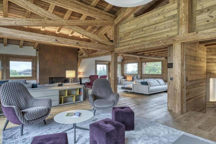 Chalet voor 14 personen, with zwembad and sauna as well as uitzicht and terras, met huisdier in Lech