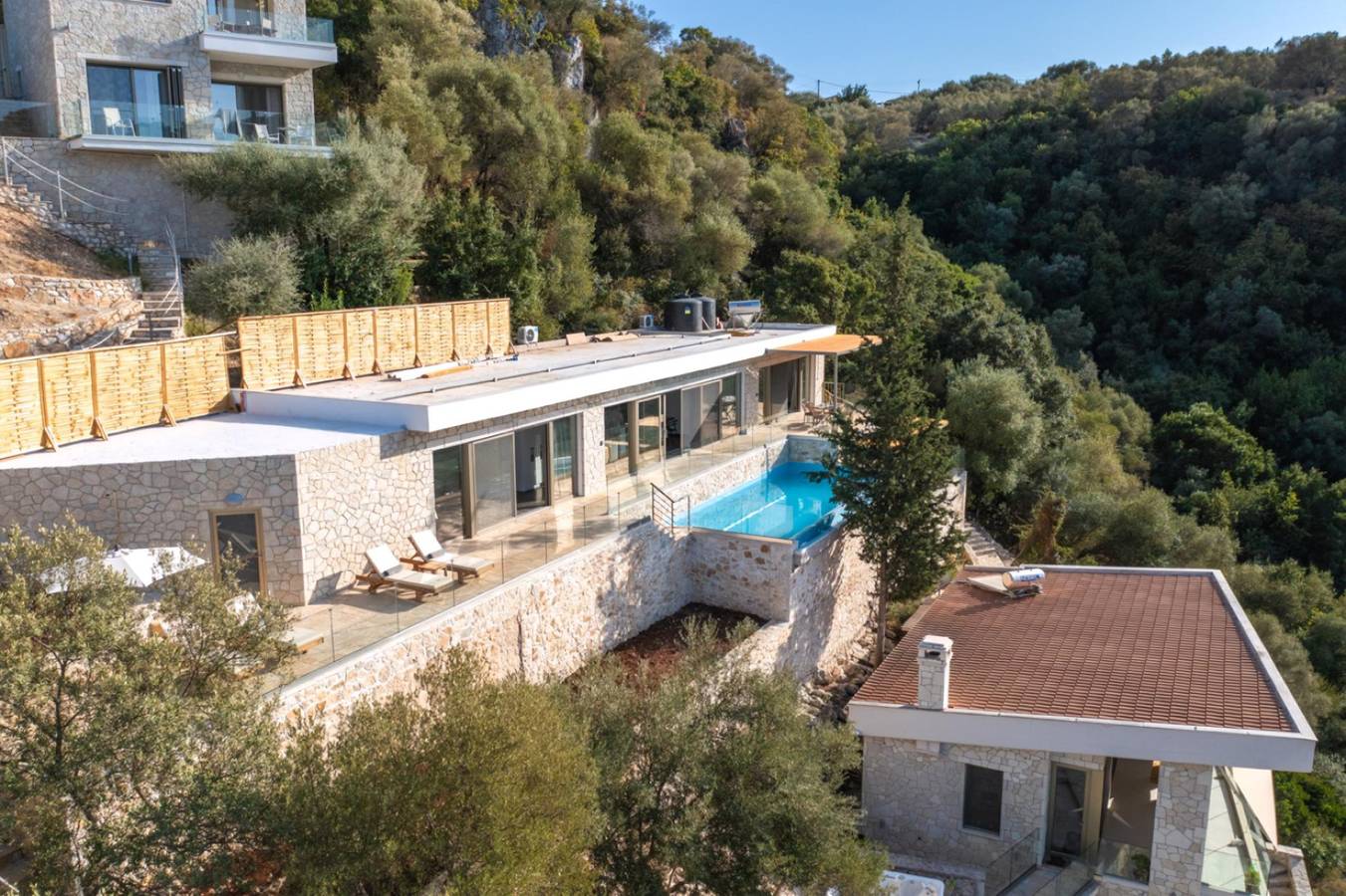 Spacious Modern Villa with Sea Views and Roof Terrace near Spilia Beach in Meganisi, Greece