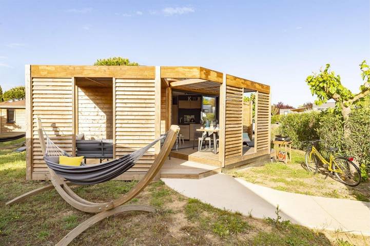 Mobil home pour 5 personnes, avec jardin ainsi que piscine et terrasse, adapté aux familles à Portiragnes - 2