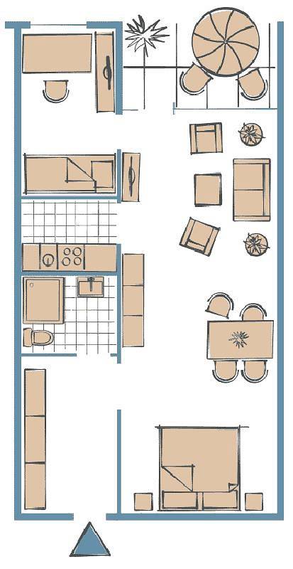 Ferienwohnung für 4 Personen, mit Balkon am Steinwarder - 2