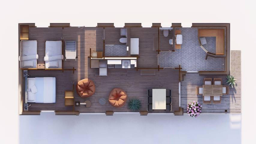 Ferienhaus für 6 Personen, mit Garten und Balkon sowie Sauna in Bad Lauterberg - 2