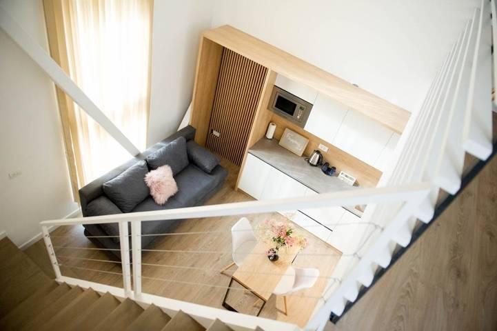 Appartement de vacances pour 2 personnes, avec terrasse ainsi que sauna et vue