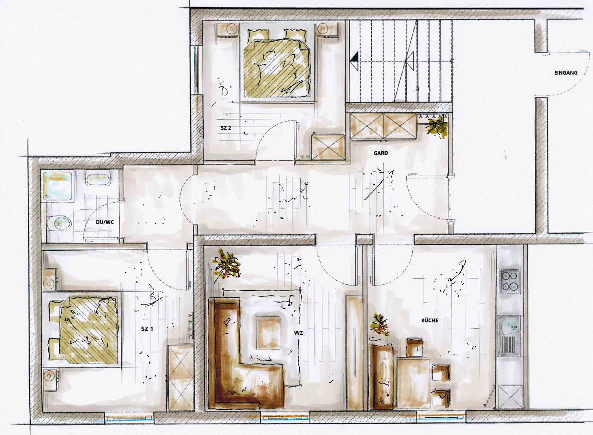 Ganze Ferienwohnung, Wohnung 2-4 Pers./2 Schlafräume/Du, Wc in See, Verwall