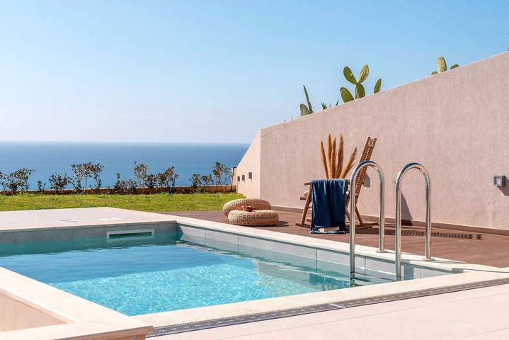 Ferienhaus für 3 Personen, mit Balkon und Garten sowie Meerblick in Kissamos Gemeinde