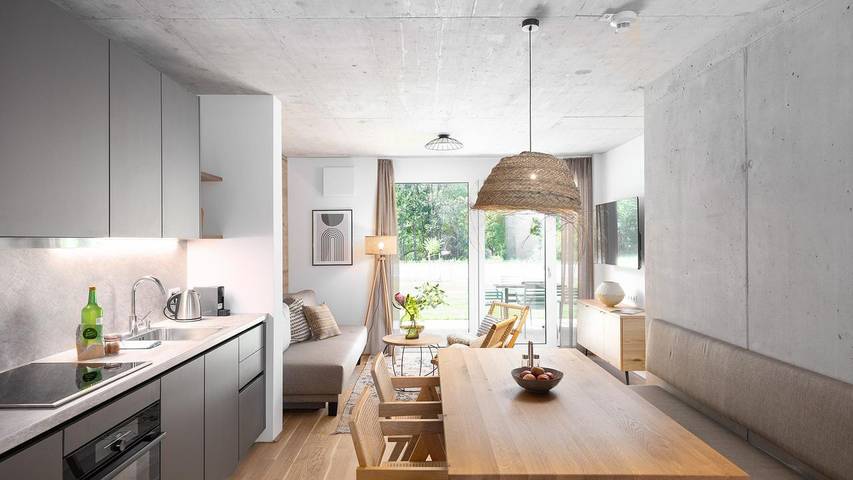 Ferienwohnung für 6 Personen, mit Sauna und Garten sowie Terrasse, mit Haustier