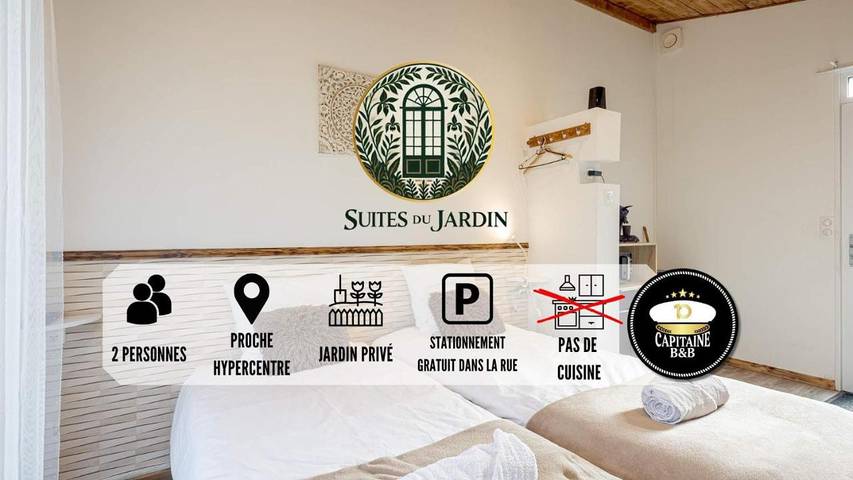 Appartement de vacances pour 2 personnes, avec Terrasse et Jardin