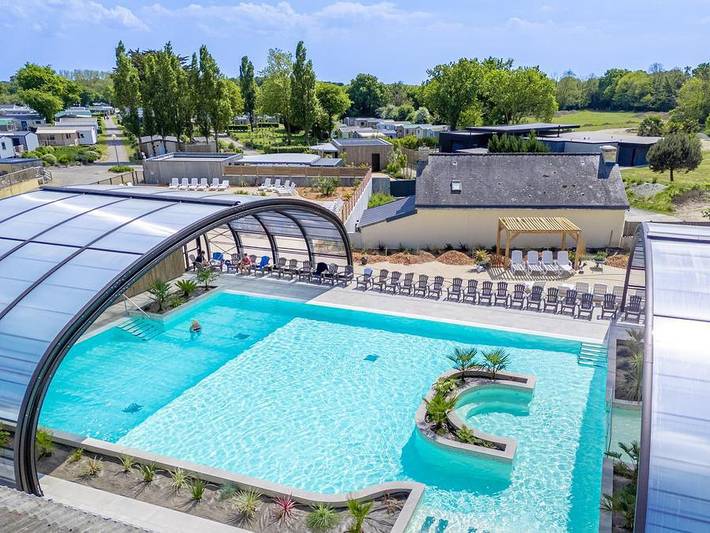 Camping La Mer Blanche  - Mobilheim 12 personen - Presta+ Tribu 6 Schlafzimmer 2sdb 60m² TV + Klimaanlage in Bénodet, Côte de Cornouaille