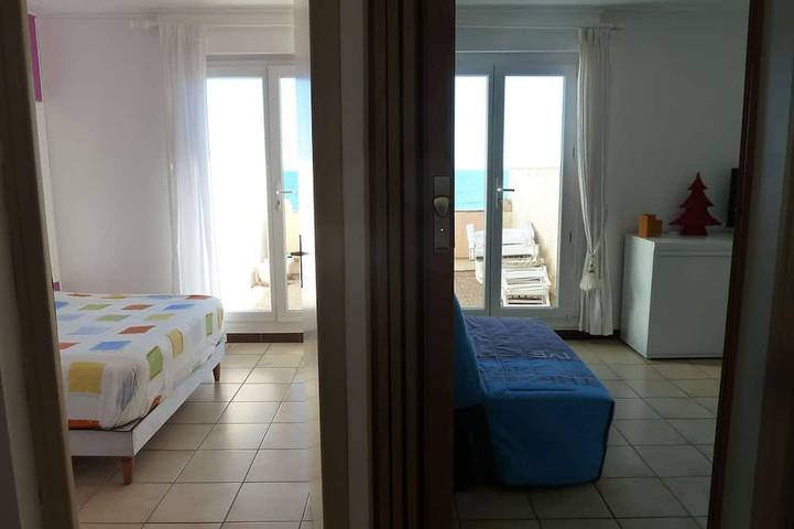 Ganze Wohnung, Charmante T 2 -Einfassung und Meer- und Bergblick 240 ° WIFI in Le Barcarès, Côte d'Améthyste