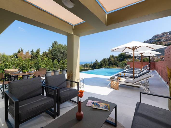 Ferienhaus für 6 Personen, mit Pool und Balkon sowie Garten in Koskinou - 3