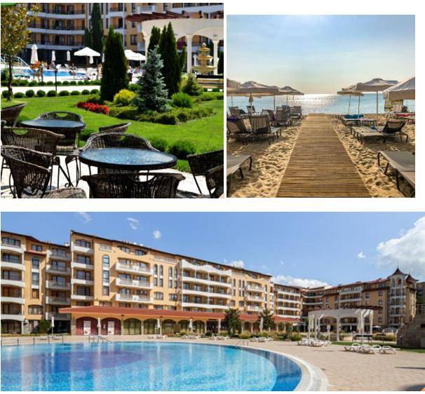 Ferielejlighed for 4 personer, med sauna og børnepool såvel som have og pool i Sunny Beach