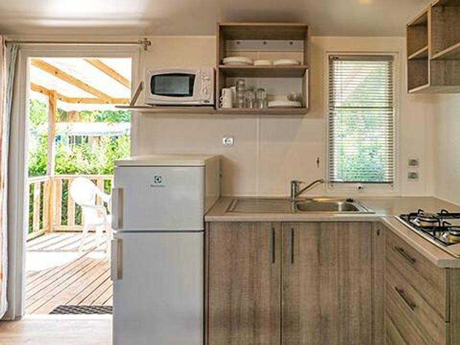 Camping Eurocamping Pacengo - Mobilhome 6 personas - Confort | 3 Dormitorios | 6 Pers. | Terraza elevada | Aire acondicionado in Lazise, Montañas Garda