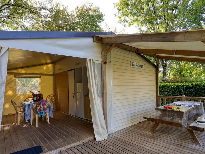 Camping La Salvinie - Mobilheim 5 personen - Tit'home Plane und Terrasse 2Ch Ohne San 1/5 pers in Terrasson-Lavilledieu, Périgord Noir