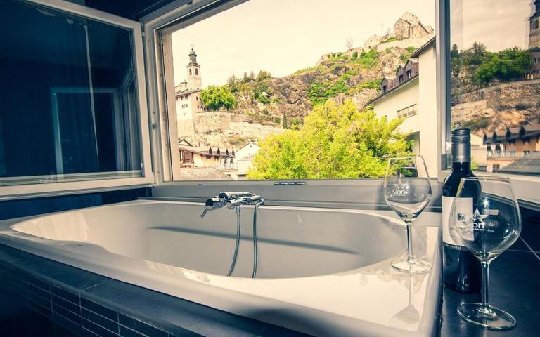 Maison d’hôte pour 2 personnes, avec vue et balcon, animaux acceptés à Sion