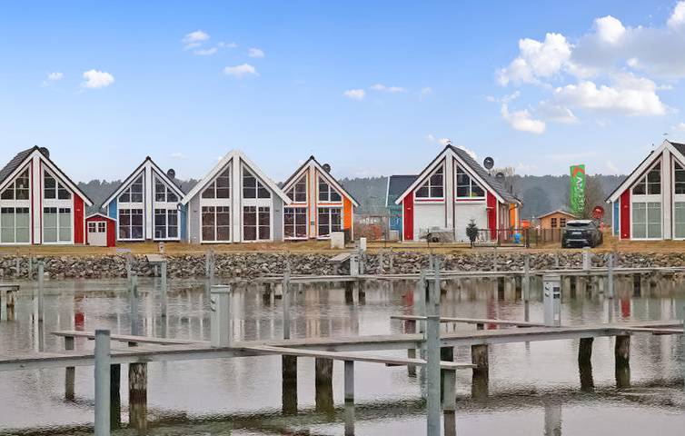 Ferienhaus für 6 Personen, mit Terrasse und Seeblick im Barnimer Land