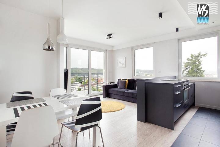 Loft dla 5 osób, z widok i taras, zwierzęta dozwolone w Gdynia