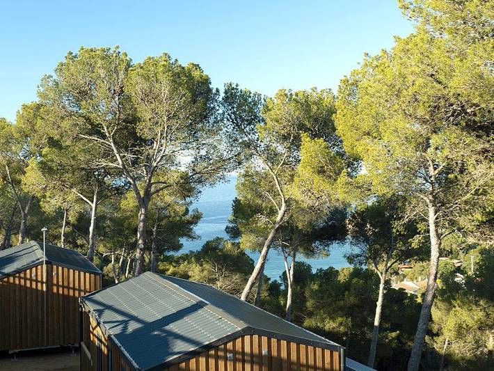 Camping Cala Llevado - Sea Green By Sunêlia - Mobilheim 4 personen - Sunêlia Prestige 2 Zimmer Meerblick in Santa Maria de Llorell, Tossa de Mar