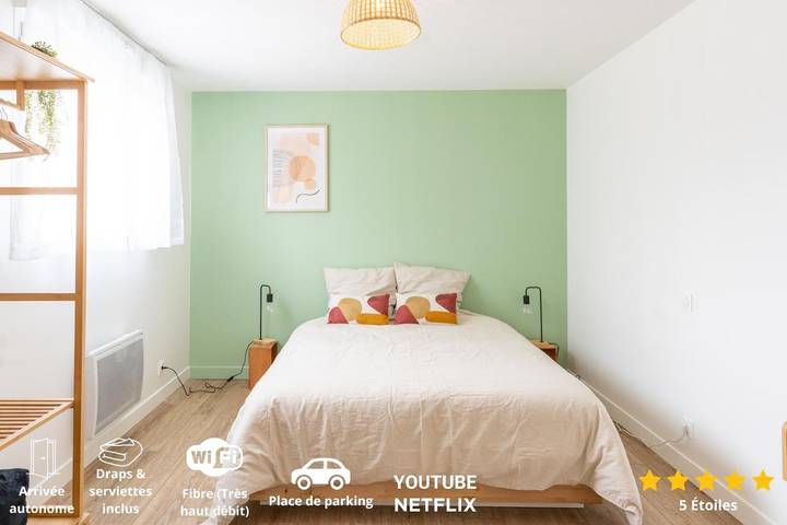 Appartement de vacances pour 3 personnes, avec Jardin et Vue