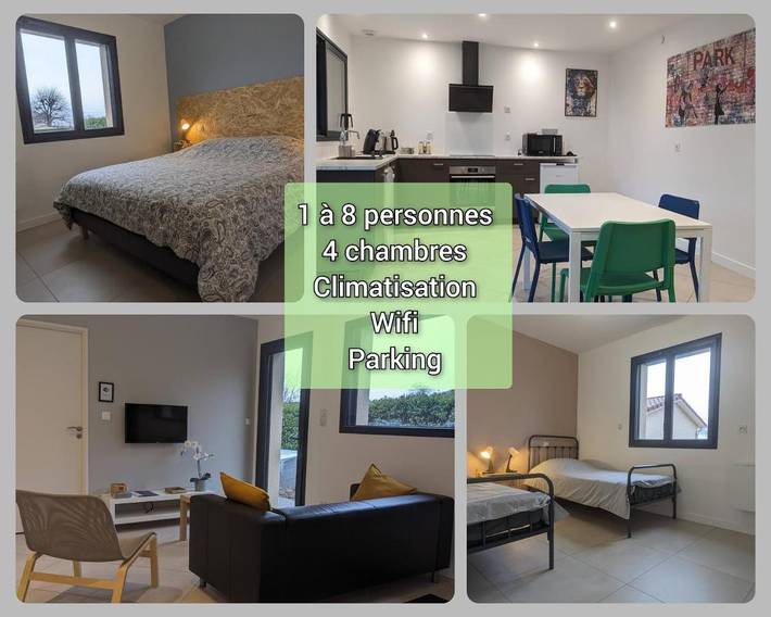 Maison de vacances pour 8 personnes, avec vue et jardin