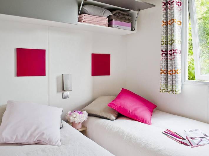 Camping Le Rey - Mobilheim 4 personen - zentrale Inselküche Nr. 44 in Louvie-Juzon, Béarn