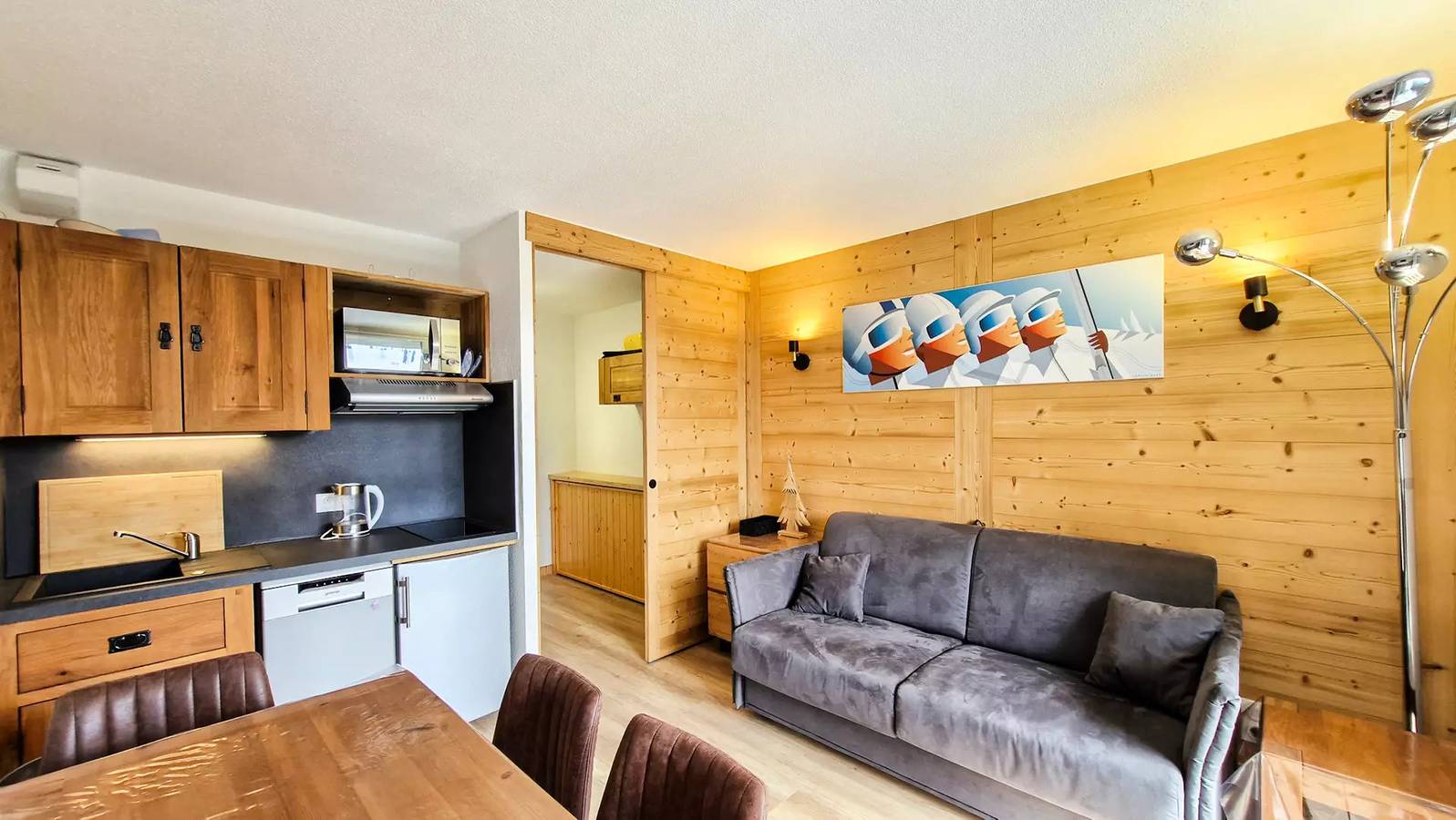 Gehele studio, Volledig gerenoveerde studio met cabine · Centrum station · Balkon in Flaine, Arâches-la-Frasse
